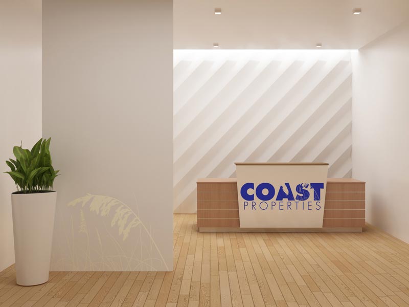Coast Logo Reception Mockup